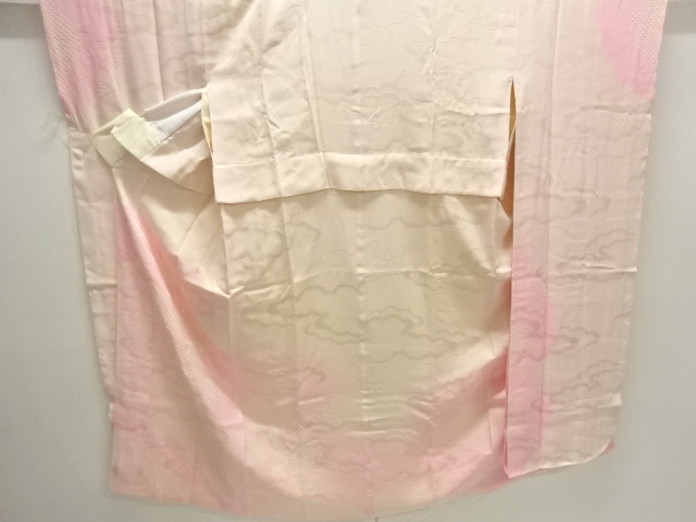 JAPANESE KIMONO / ANTIQUE JUBAN FOR FURISODE / SILK / SHIBORI / CRANE
